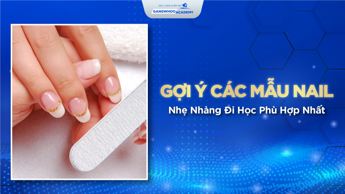 Mẫu nail nhẹ nhàng đi học